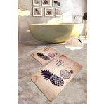 Chilai Home Ecuador 2'li Set Paspas Yıkanabilir Kaymaz Taban Banyo Halısı Klozet Takımı