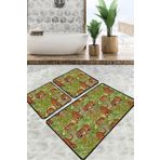 Chilai Home Ferox Djt 3'lü Set Banyo Paspası Kaymaz Tabanlı Banyo Halısı Klozet Takımı