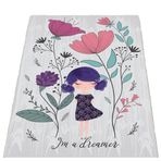 Chilai Home Flores Largas Djt Yıkanabilir Kaymaz Taban 120x180 cm Çocuk ve Bebek Halısı