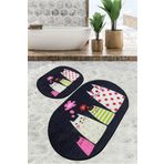 Chilai Home Four Cats Banyo Halısı 2'li Set