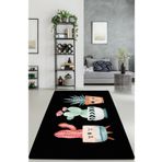 Chilai Home Happy Cactus Siyah 80x150 cm Dekoratif Halı