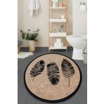 Chilai Home Hoja Bej Çap 100x100 Cm Banyo Halısı