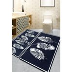 Chilai Home Hoja Siyah 3'lü Set Djt Banyo Halısı