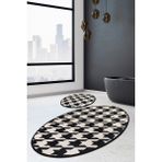 Chilai Home Kazayagı 2'li Set Banyo Halısı Klozet Takımı Djtbanyo - Renkli - 4805