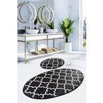 Chilai Home Kupa Siyah Djt 2li Set Banyo Halısı Klozet Takımı