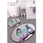 Chilai Home Lavanta 2'li Set Klozet Takımı Banyo Paspas Seti Halısı