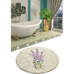 Chilai Home Lavender Dijital Çap 100 Cm Banyo Halısı Djt - Renkli - 3874