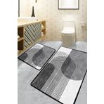 Chilai Home Lenia Gri 2'li Set Banyo Paspası
