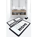 Chilai Home Like Home 3'lü Set Banyo Halısı Paspas Kaymaz Taban Yıkanabilir Klozet Takımı
