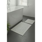 Chilai Home Mawone Ekru 2li Set Cotton Banyo Halısı