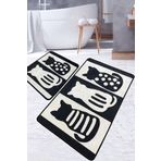 Chilai Home Meo Djt 2'li Set Paspas Yıkanabilir Kaymaz Taban Banyo Halısı