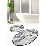 Chilai Home Mermer 2'li Set Banyo Halısı Paspas, Klozet Takımı Djtbanyo - Renkli - 4585
