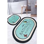 Chilai Home Molla Banyo Halısı Djt 2li Set Yıkanabilir, Kaymaz Taban Banyo