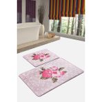 Chilai Home Monet Pembe 2'li Set Banyo Paspası Klozet Takımı Djtbanyo