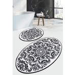 Chilai Home Motivas Black Djt 2li Set Banyo Halısı Klozet Takımı Paspas Seti
