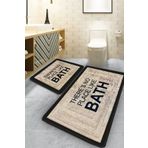 Chilai Home No Place Bej 2'li Set Banyo Paspası