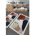 Chilai Home Noe Paspas Djt 3'lü Set Yıkanabilir Kaymaz Taban Banyo Halısı