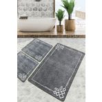 Chilai Home Olita Banyo Paspas Djt 3'lü Set Yıkanabilir Kaymaz Taban Banyo Halısı