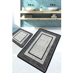 Chilai Home Patra Beyaz Paspas Djt 2'li Set Yıkanabilir Kaymaz Taban Banyo Halısı
