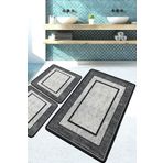 Chilai Home Patra Paspas Djt 3'lü Set Yıkanabilir Kaymaz Taban Banyo Halısı