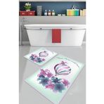 Chilai Home Purple Balloon 2li Set Djt Banyo Halısı Kaymaz Tabanlı Klozet Takımı Paspas Seti