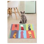 Chilai Home Pvc Cat Pes Renkli Köpek Kedi Mama Paspası