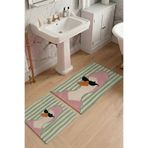 Chilai Home Quack Green 2 li Banyo Paspası,Kaymaz Tabanlı,Yıkanabilir 60x100 50x60 cm