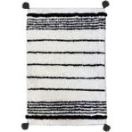 Chilai Home Rekhaa Beyaz 60x100 Cm Cotton Püsküllü Banyo Paspası Bpmk - Renkli