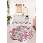 Chilai Home Rosa Pink Shape Dekoratif 100x100 cm Salon Halı