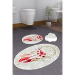 Chilai Home Rüya 2'li Set Klozet Takımı Banyo Paspas Seti Halısı Djtbanyo - Renkli - 1095