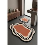 Chilai Home Sack Turuncu 2 li Banyo Paspası,Kaymaz Tabanlı,Yıkanabilir 60x100 50x60 cm