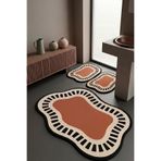 Chilai Home Sack Turuncu 3'lü Banyo Paspası,Kaymaz Tabanlı,Yıkanabilir 60x100 50x60 50x60 cm