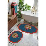 Chilai Home Shaleo 3'lü Banyo Paspası,Kaymaz Tabanlı,Yıkanabilir 60x100 50x60 50x60 cm