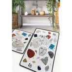 Chilai Home Skulp Djt 2'li Set Banyo Halısı