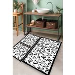 Chilai Home Small Heart Djt 3'lü Set Banyo Halısı