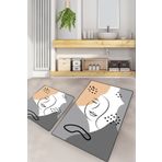 Chilai Home Smiling Face Djt 2'li Set Banyo Halısı