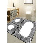 Chilai Home Somber Ekru 3'lü Set Banyo Paspası