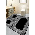 Chilai Home Somber Siyah 3'lü Set Banyo Paspası Djtbanyo