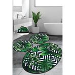 Chilai Home Tropic Djt 3'lü Set Banyo Halısı Paspas Kaymaz Taban Yıkanabilir Klozet Takımı