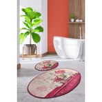 Chilai Home Vıntage 2'li Set Klozet Takımı Banyo Paspas Seti Halısı Djtbanyo - Renkli - 1306