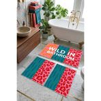 Chilai Home Wildleos 3'lü Banyo Paspası,Kaymaz Tabanlı,Yıkanabilir 60x100 50x60 50x60 cm