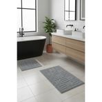 Chilai Home Wode Gri 2li Set Cotton Banyo Halısı