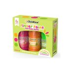 ChildGen Süper Yıkanabilir Parmak Boya Neon Renk Set 3'lü 3X350 ml Şişe Çocuklar İçin