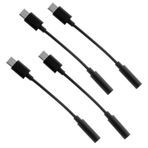 CHILDWEET 4 Paket Type-c - 3 5 Mm Adaptör Kulaklık Kulaklık Kablosu Dönüştürücü Telefon Için