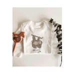 Chill Out Sloth Uzun Kol Çıtçıtlı Organik Bebek Body, 6 Ay