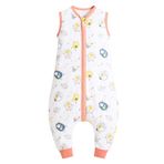 Chilsuessy bebek uyku tulumu, ayaklı, yaz, 0,5 tog,%100 pamuk, çocuk, yaz uyku tulumu, erkek ve kız çocukları için, sevimli koyun, 90 cm (1 adet)