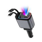 chimon 66W Araç Çakmaklık Şarj Aleti Rgb Işıklı Tavan Aydınlatmalı Kablolu Hızlı Şarj 3.4A