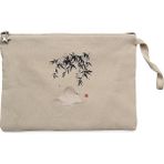 China Mountain Scenery Krem Clutch Astarlı Cüzdan / El Çantası - 25x18cm
