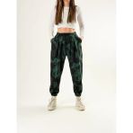 Chinese Desenli Pileli Kadın Jogger Pantolon Coc2679