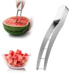 Chingcoo Karpuz kesici, karpuz kesici, paslanmaz çelik karpuz kesici, karpuz kesici, karpuz, meyve salatası, kavun bıçağı, papaya, ejderha meyvesi için (1 adet)